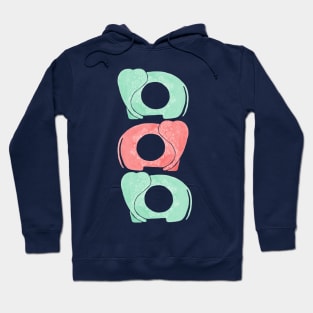 Mint and pink geometric elephants Hoodie